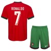Maillot de Supporter Portugal Ronaldo 7 Domicile Euro 2024 Pour Enfant